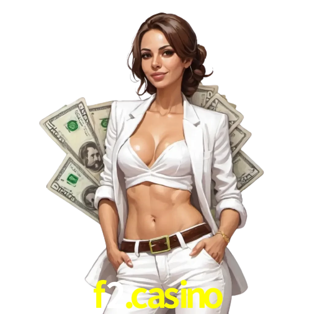 woman with money playing in F2.CASINO bet casino